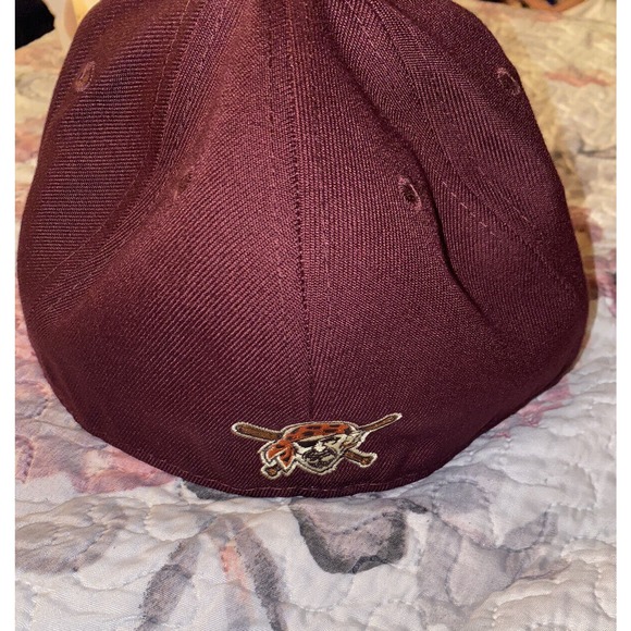 PITTSBURGH PIRATES 1887 EST YELLOW BRIM NEW ERA FITTED HAT Orange Mask 7 1/4 - Picture 7 of 9